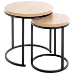 SADA STOLKŮ, černá, barvy dubu