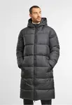 Men's long quilted coat black