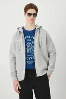 Mikina Medicine pánská, šedá barva, s kapucí, s potiskem