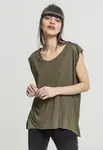 Dámské olivové tričko HiLo se zipem na rameno
