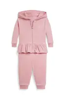 Kojenecká tepláková souprava Polo Ralph Lauren růžová barva, 310877764008