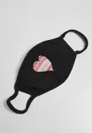 Christmas Heart Face Mask Black
