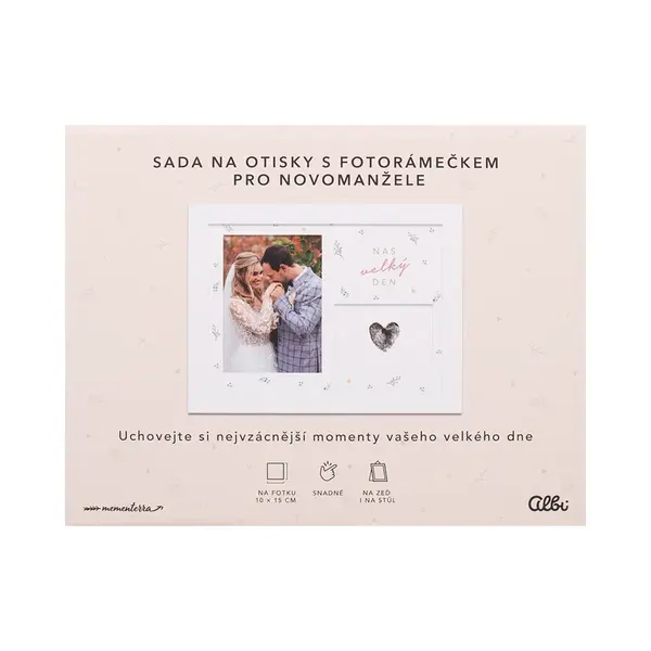Fotorámeček pro páry se sadou na otisky