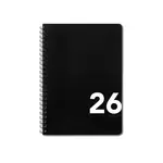 Diář týdenní A5 řádkový, černý