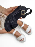 Resti Royal Fashion Women's braided wedge sandals, Fiolle style
