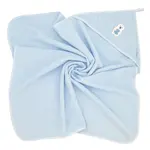 BocioLand Osuška s kapucí a oušky Medvídek, 80x80 cm - modrý