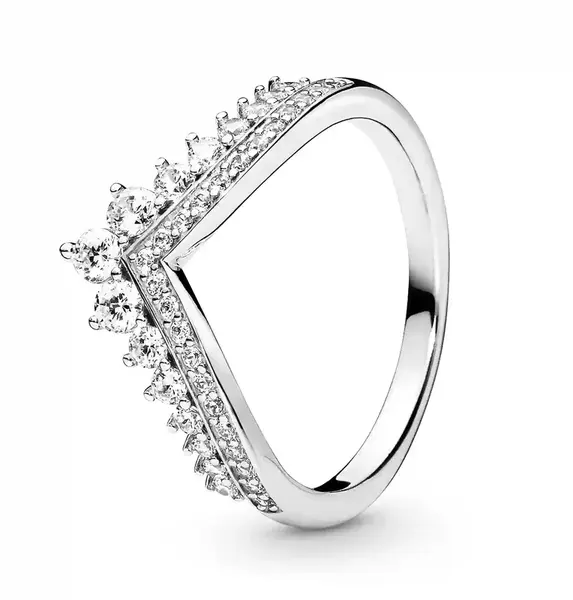 Pandora Stylový stříbrný prsten s třpytivými kamínky Timeless 197736CZ 58 mm