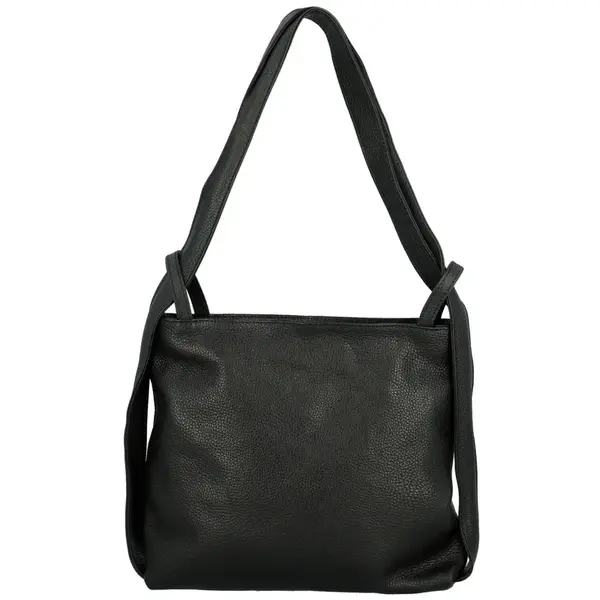 Dámsky kožený kabelko/batoh čierny - Delami Vera Pelle Antun