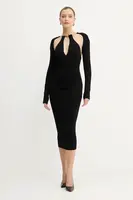 Šaty Elisabetta Franchi černá barva, midi, přiléhavé, AM11S56E2