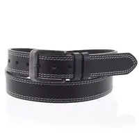 Pánsky kožený opasok jeansový čierny - PB Sadoc 105