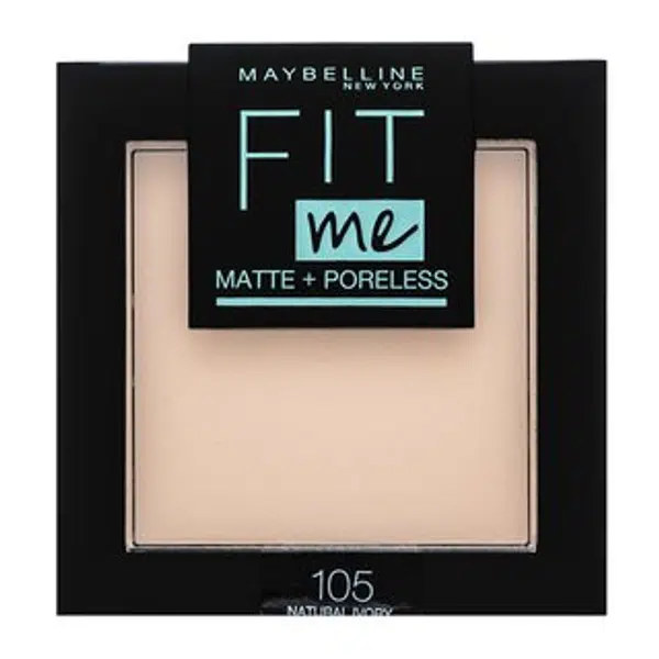 Maybelline Fit Me! Matte + Poreless Powder púder so zmatňujúcim účinkom 105 Natural Ivory 9 g