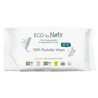 ECO BY NATY Vlhčené obrúsky Naty bez vône splachovateľné 56 ks