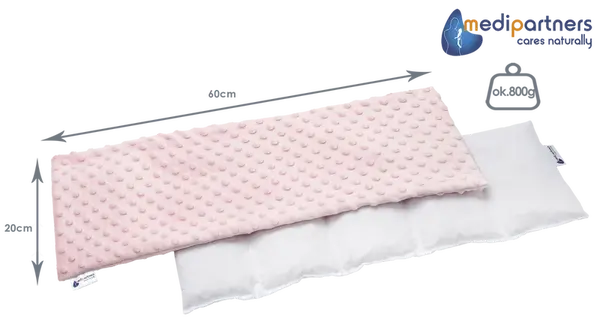 Medi Partners Temopot with cherry seeds large 20x60 – 5 chambers Minky – Light pink