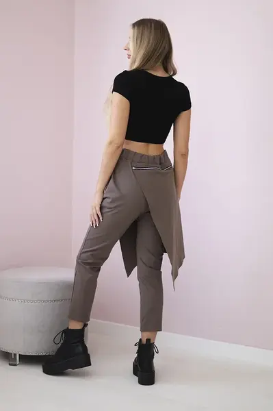 Punto Milano winter pants with fango decorative zipper