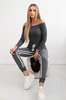 Set with double stripe graphite