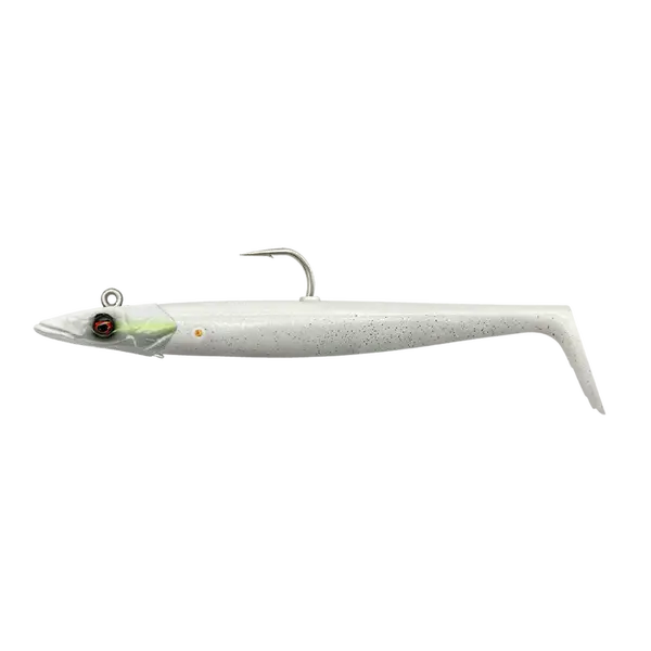 Savage Gear gumová nástraha Sandeel V2 15,5cm 46g Sinking White Pearl Silver 2+1