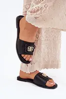 Boto Ploché Dámske Šľapky S Dekoratívnym Detailom Čierne Nenitta