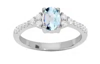 Brilio Silver Půvabný stříbrný prsten s topazem Mystic Stone SRC0203TZ 50 mm