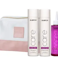 Dárková sada pro lesk vlasů Subrina Professional Care Glow-Plex Set + kosmetická taštička zdarma + dárek zdarma