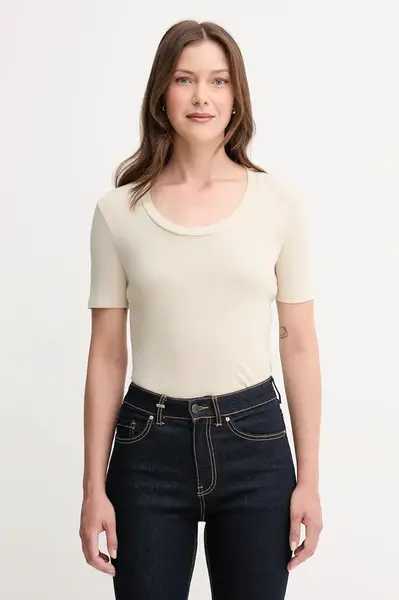 Bavlněné tričko United Colors of Benetton dámské, černá barva, 3GA2D1066