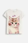 Dětské tričko Coccodrillo bílá barva, EVERYDAY GIRL A