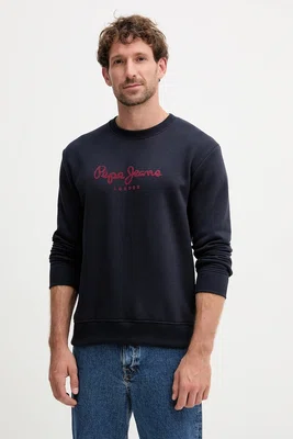 Mikina Pepe Jeans pánská, tmavomodrá barva, s potiskem, PM5800011