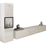 MID.YOU OBÝVACÍ STĚNA, bílá, vysoce lesklá bílá