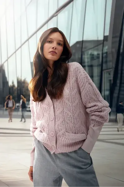 Marisse Women's Sweater Z-Sw-4505 Pink Mel