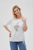 Marisse Women's T-Shirt L-Ts-4611 White