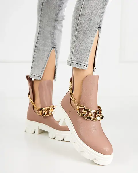 Resti Pink women's boots with chain Tenkay - Footwear