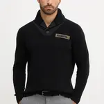 Bavlněný svetr Aeronautica Militare pánský, černá barva, MA1574UL00539