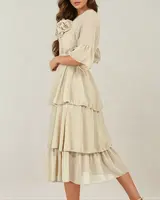 Resti Women's midi dress with ruffles