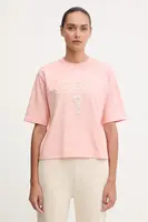 Bavlněné tričko Guess AURLIE dámské, růžová barva, V4YI06 I3Z14