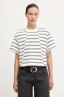 Bavlněné tričko G-Star dámské, béžová barva, D27180.E134