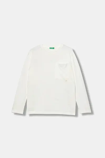 Dětské bavlněné tričko s dlouhým rukávem United Colors of Benetton