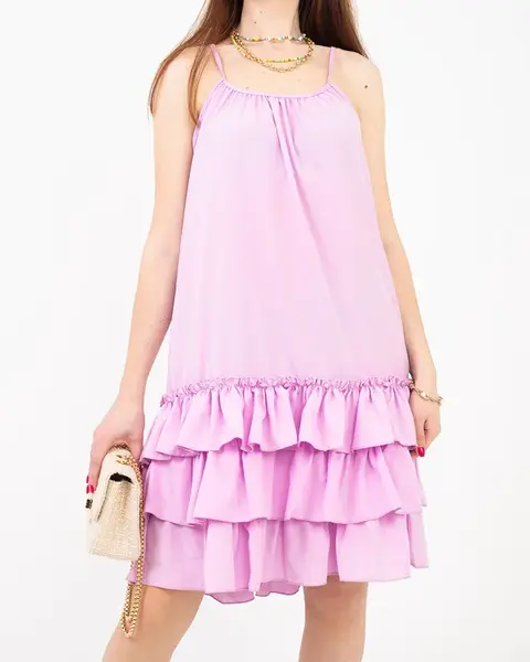 Resti Violet ladies' strappy dress with frills - Clothing