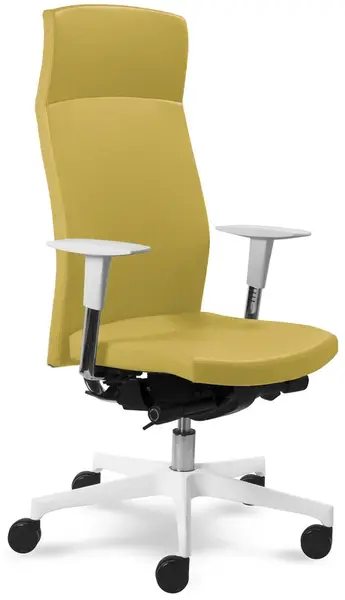 MAYER kancelářská židle Prime 2304 W, bílé provedení, žlutá