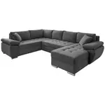 Livetastic SEDACÍ SOUPRAVA, textil, antracitová