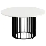Livetastic KONFERENČNÍ STOLEK, černá, bílá, kov, kámen, 70/70/40 cm