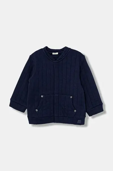 Dětská mikina United Colors of Benetton tmavomodrá barva, hladká, 3JOEA501O