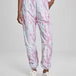 Dámské kalhoty Tie Dye Track aquablue/růžové