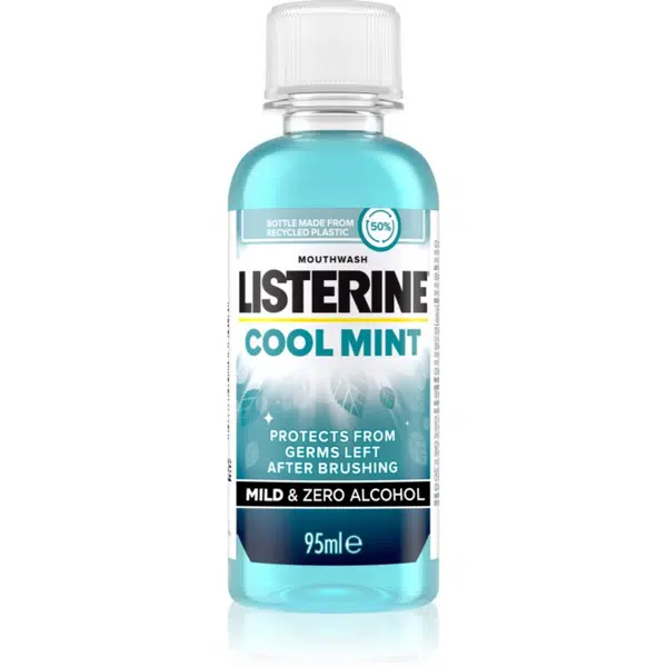 Listerine Cool Mint Mild Taste ústna voda bez alkoholu príchuť 95 ml