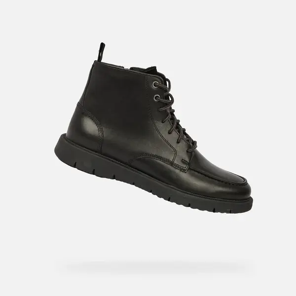 Black men's ankle boots Geox Pove - Men's