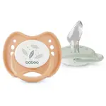 Baboo Soothers Silicone Orthodontic with Case dudlík Peachy Keen 0-6 m 2 ks