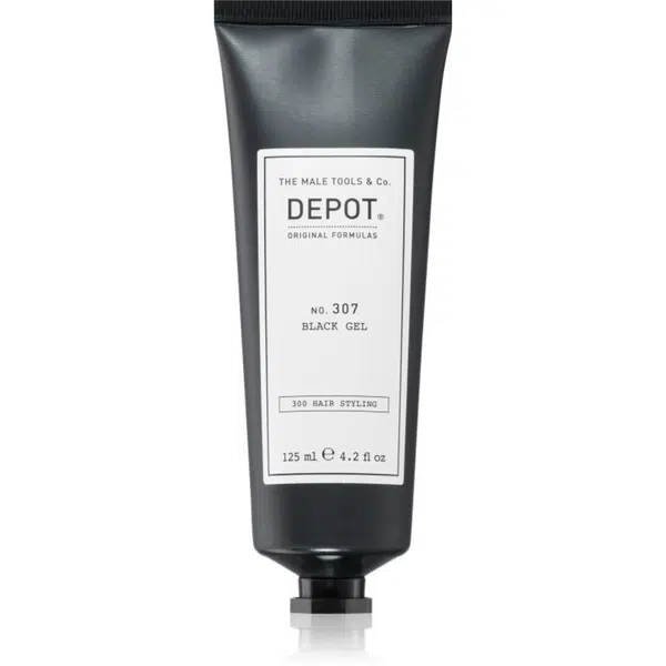 DEPOT 300 HAIR STYLING NO. 307 BLACK GEL stylingový gel pro tmavé vlasy 125 ml