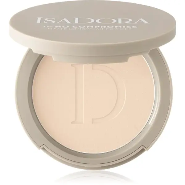 IsaDora The No Compromise Matte Longwear Powder kompaktní pudr pro matný vzhled odstín 60 Neutral Porcelain 8 g
