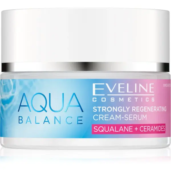 Eveline Cosmetics Aqua Balance Squalane + Ceramides intenzivní regenerační krém s hydratačním účinkem 50 ml