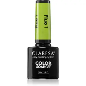 Claresa SoakOff UV/LED Color Fluo gelový lak na nehty odstín 1 5 g