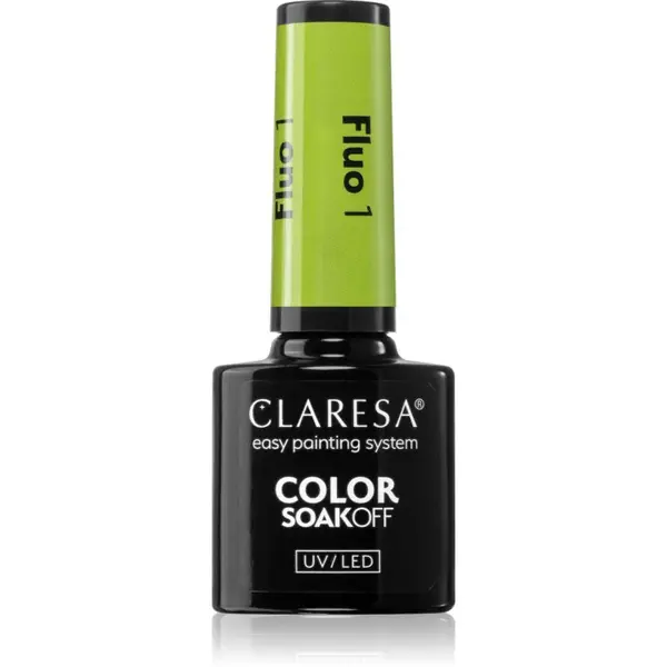 Claresa SoakOff UV/LED Color Fluo gelový lak na nehty odstín 1 5 g