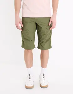 Kaki pánske kraťasy Celio Bocourtbm1